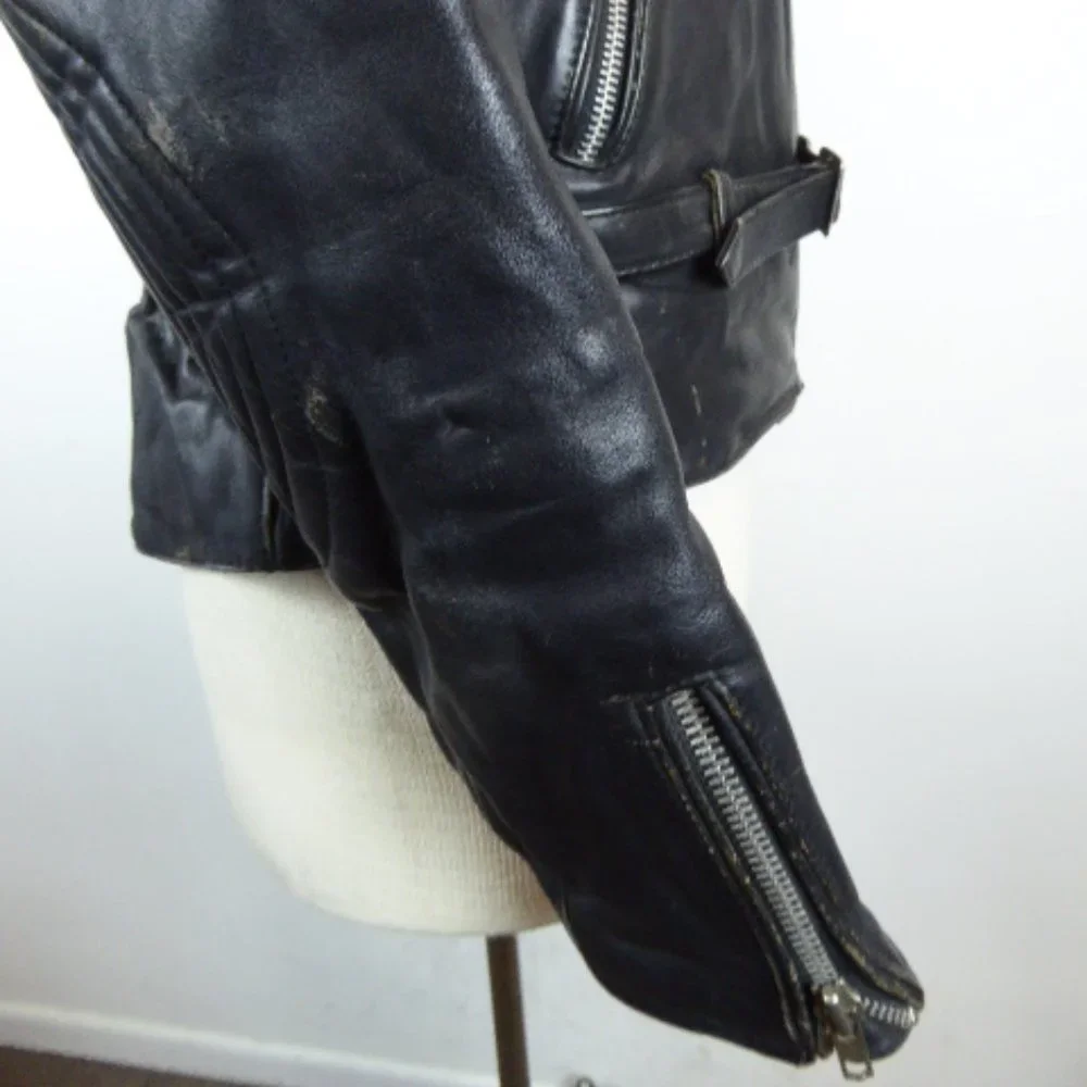 Hein Gericke HARLEY DAVIDSON MOTO LEATHER JACKET braided epaulets vintage 40 M